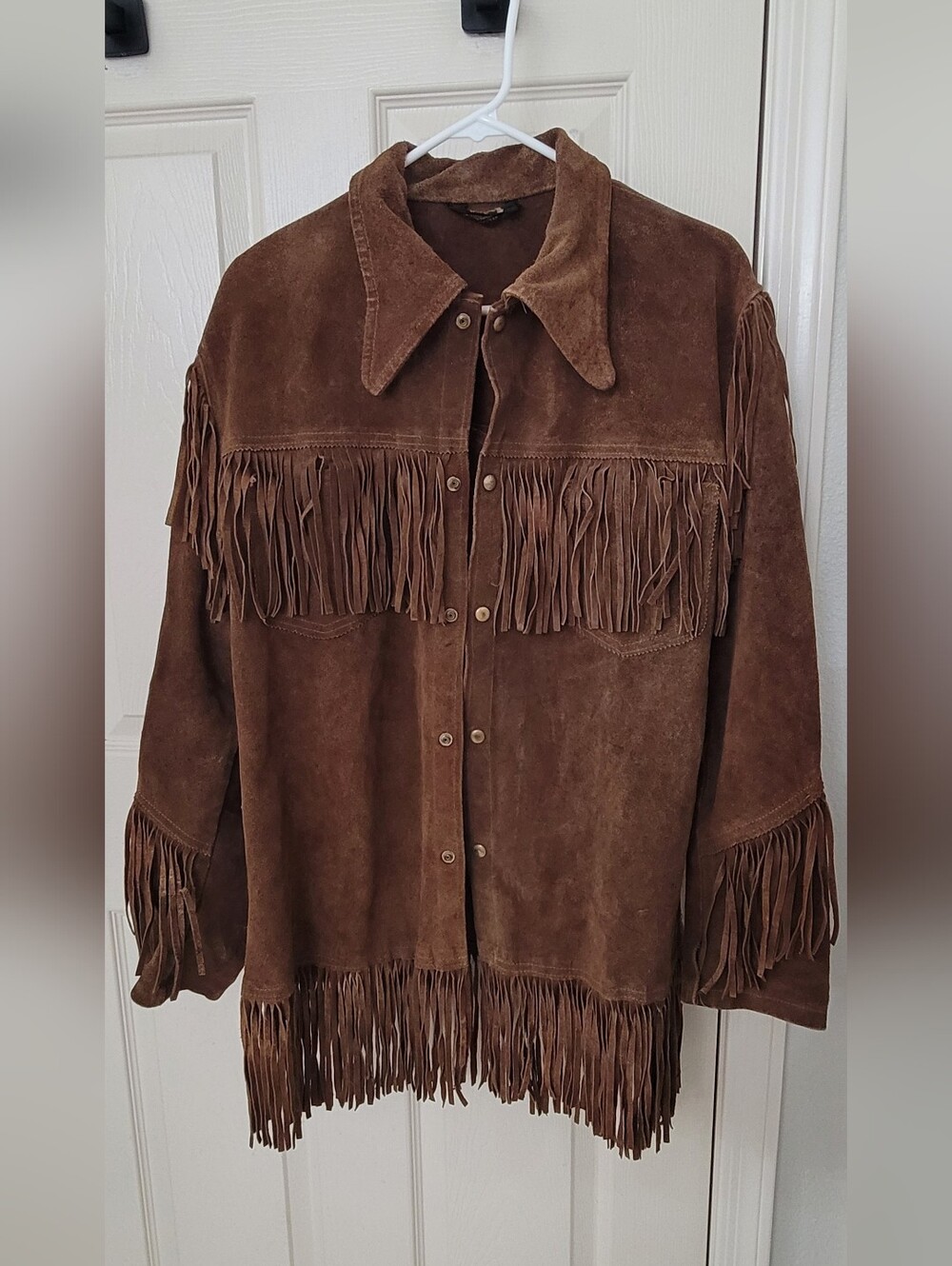 VINTAGE Brown Suede Fringe Jacket - Classic Western Style
